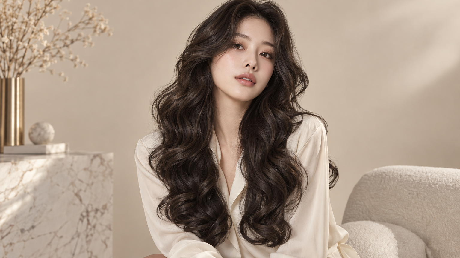 WOMEN'S LONG CURLY SYNTHETIC WIG