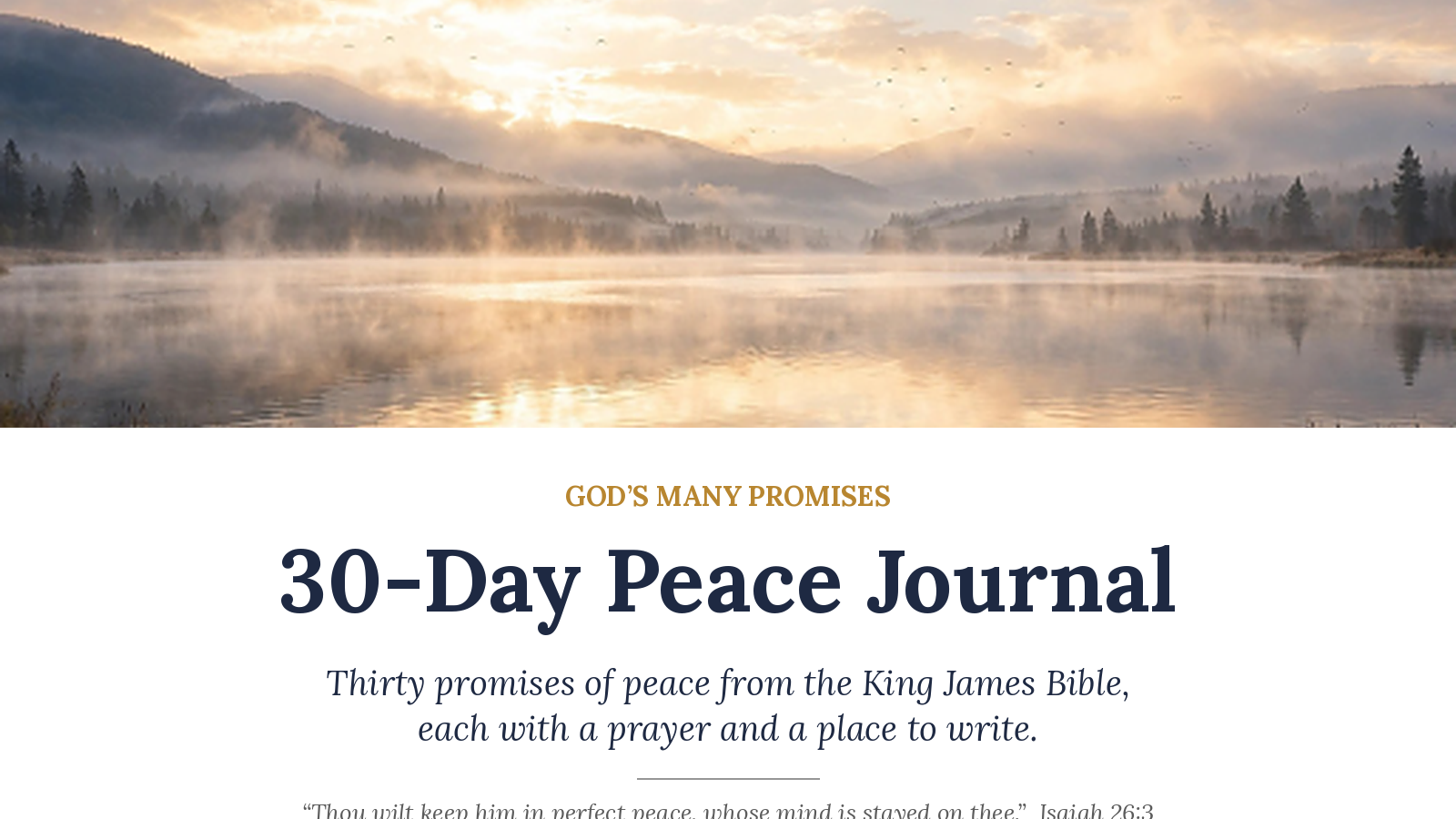 30-Day Peace Journal