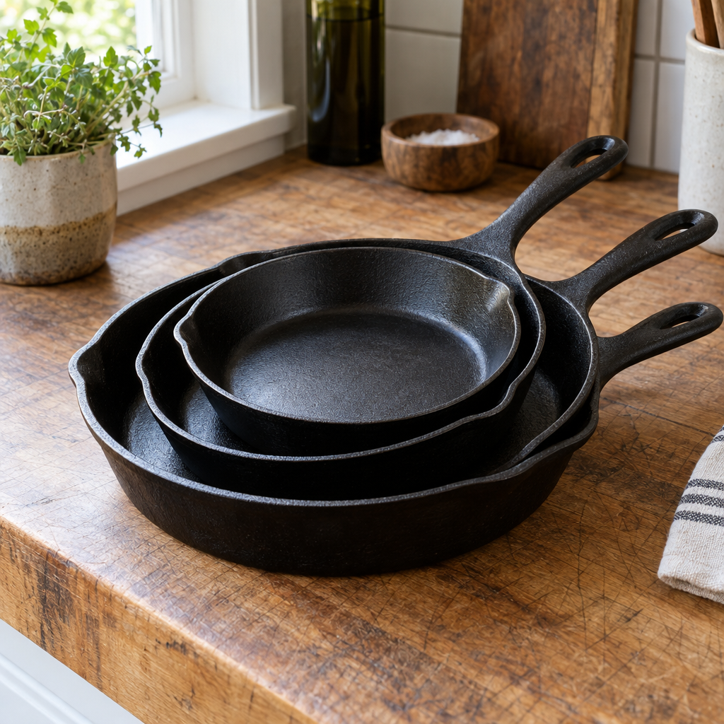 Seasoned cast iron set
