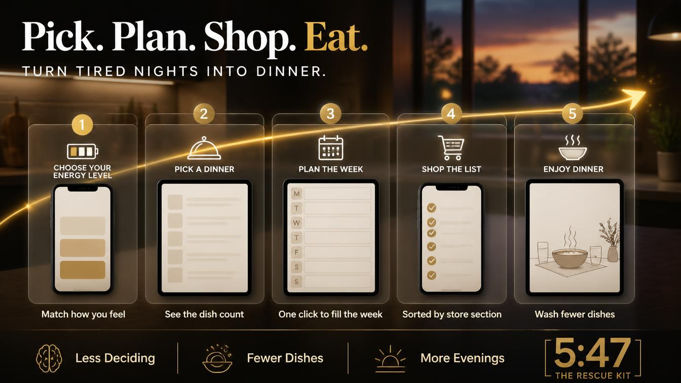 The 5:47 p.m. Rescue Kit: Lazy Dinner Planner