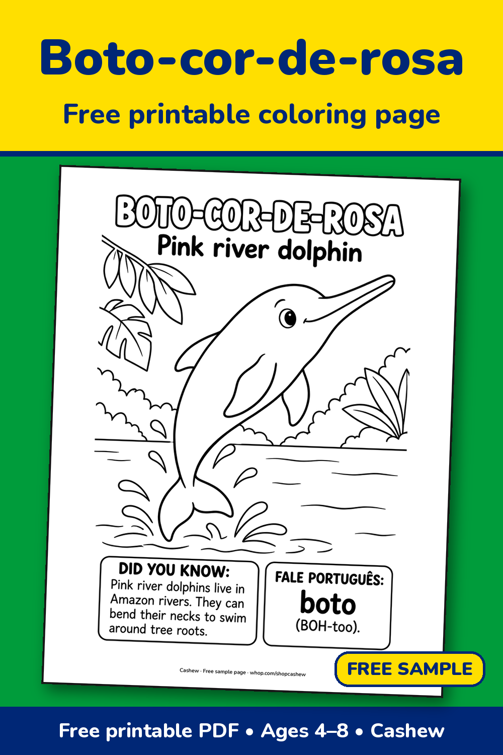 Free Sample: Boto Coloring Page