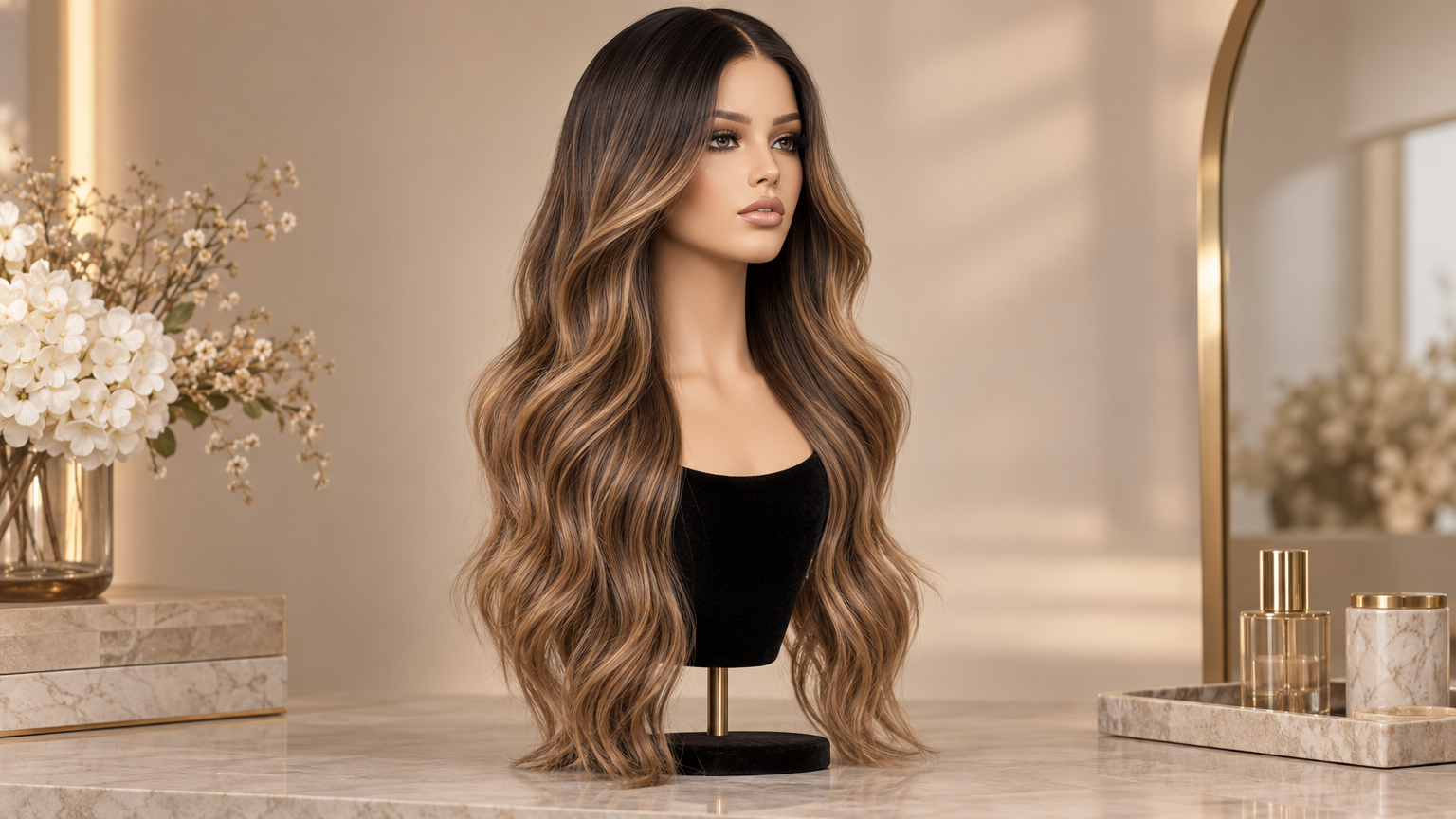 NATURAL SYNTHETIC FIBER WIG