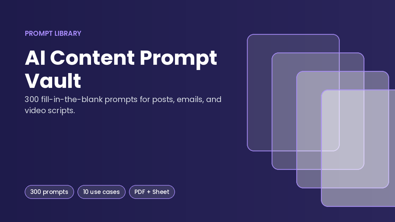 AI Content Prompt Vault