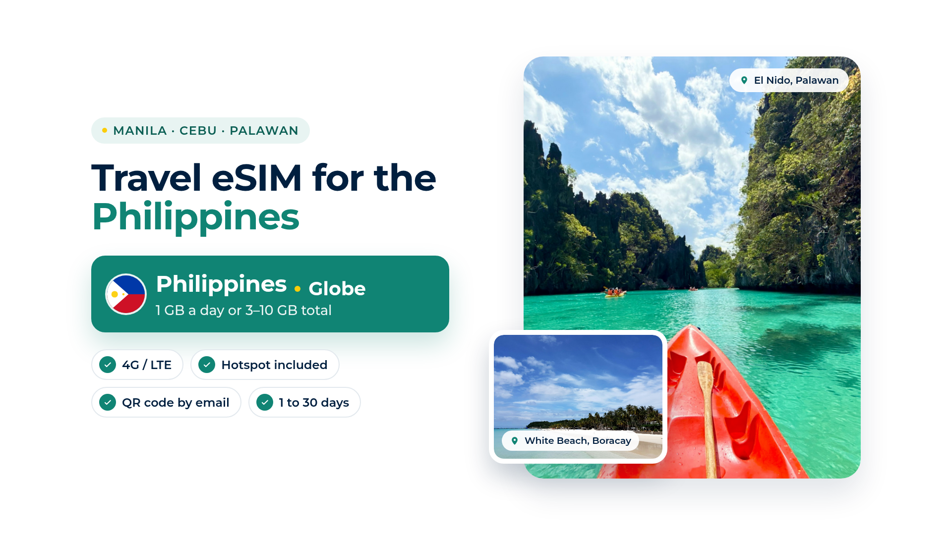 Philippines Travel eSIM | Globe · 1–30 days