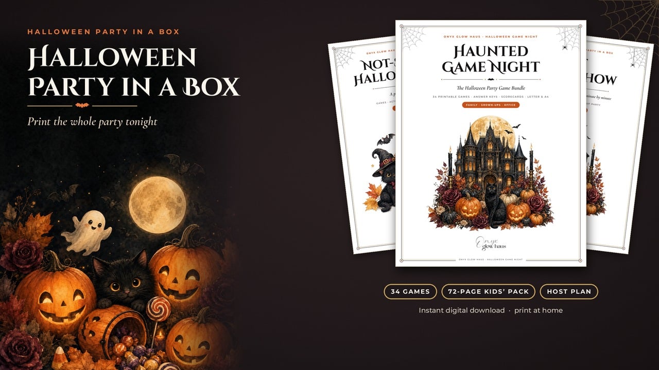 Halloween Party in a Box: 34 Games, Kids' Party Pack, Invites & Host Plan