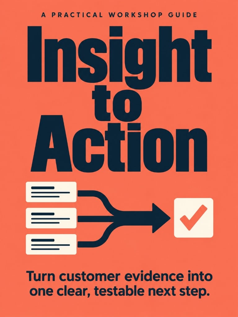 Insight to Action – Turn customer evidence into one clear, testable next step.