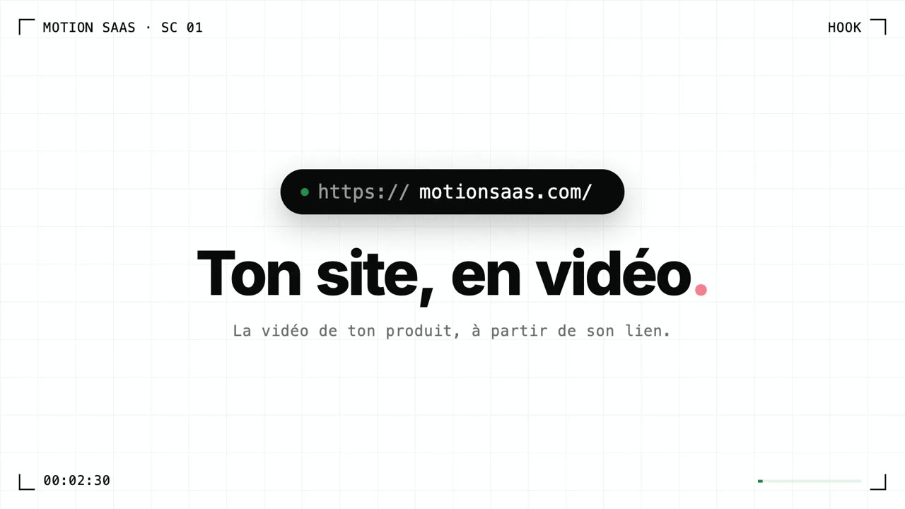 SaaS promo video from your URL