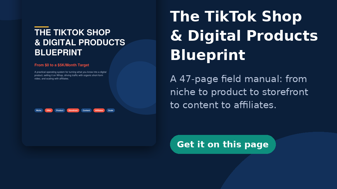 TikTok Shop & Digital Products Blueprint