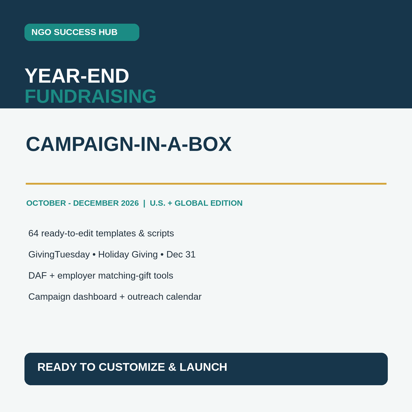 Year-End Fundraising Campaign-in-a-Box