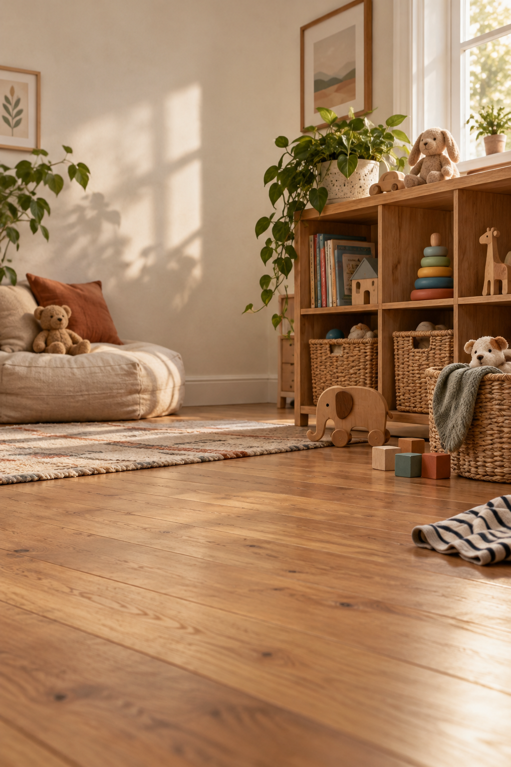 Parents Clearing the Playroom Floor Without Cleanup Arguments