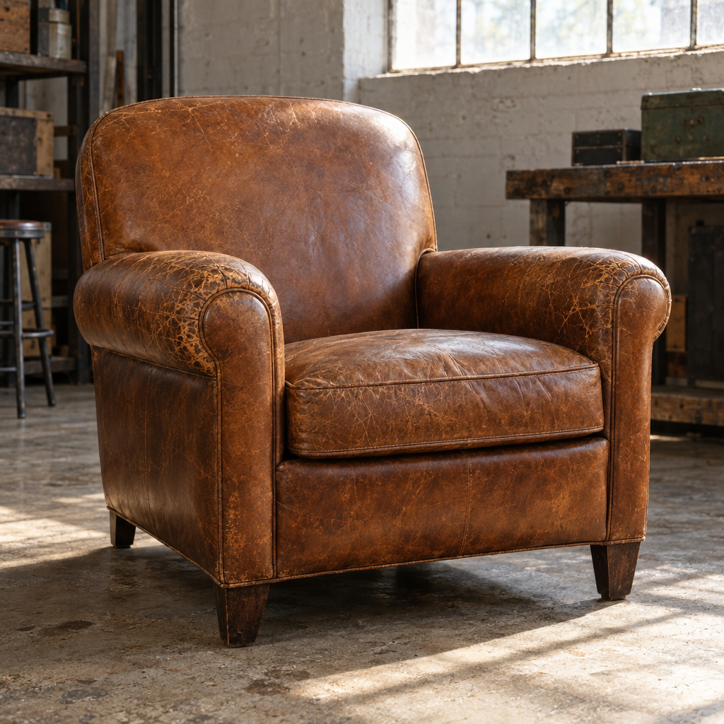 Vintage leather armchair