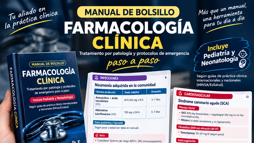 📚 ¡MANUAL DE BOLSILLO: FARMACOLOGÍA CLÍNICA!🩺