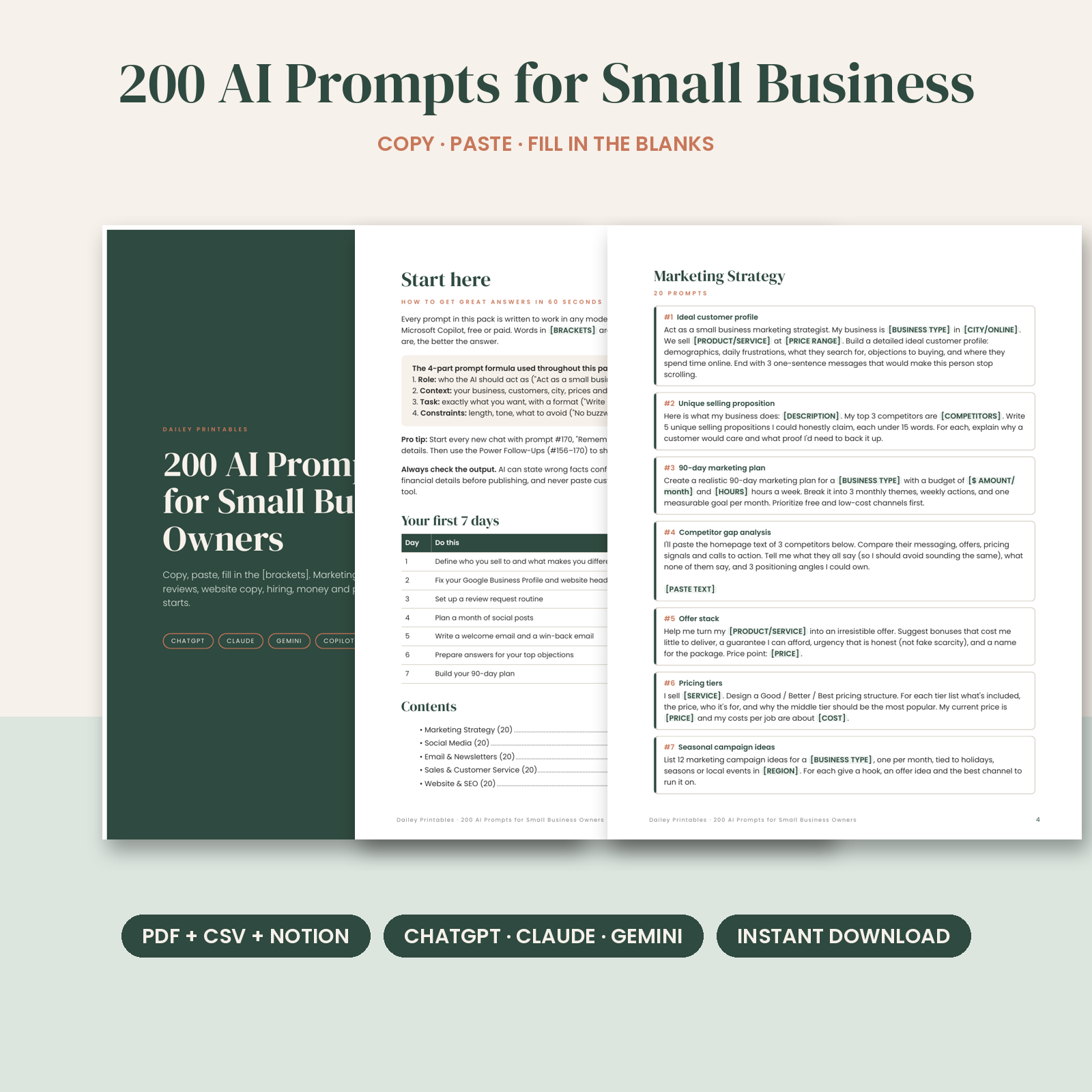 200 AI Prompts for Small Business Owners