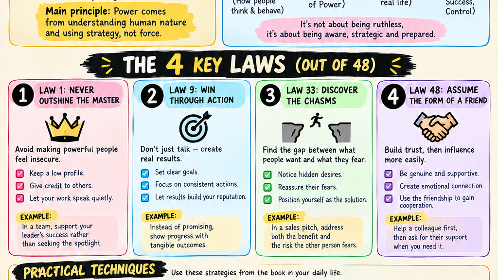 THE POWER PLAYBOOK: The 48 Laws of Power — Simplified, Explained & Actionable