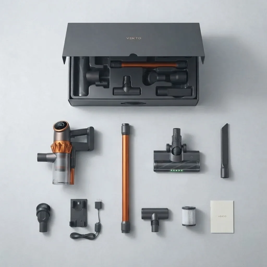 Everything in the Vekto Vacuum V18 box