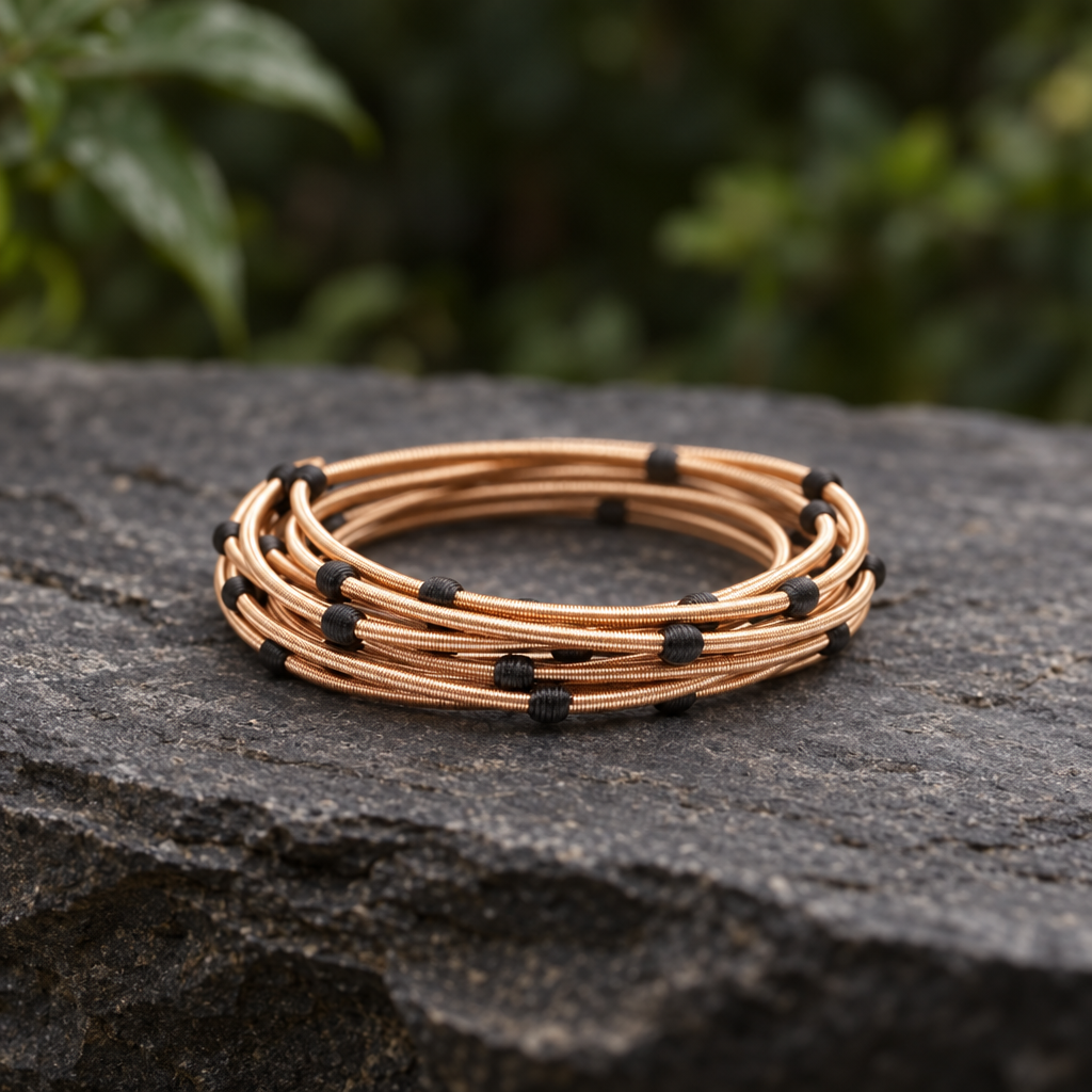 Rose Gold and Black Stack