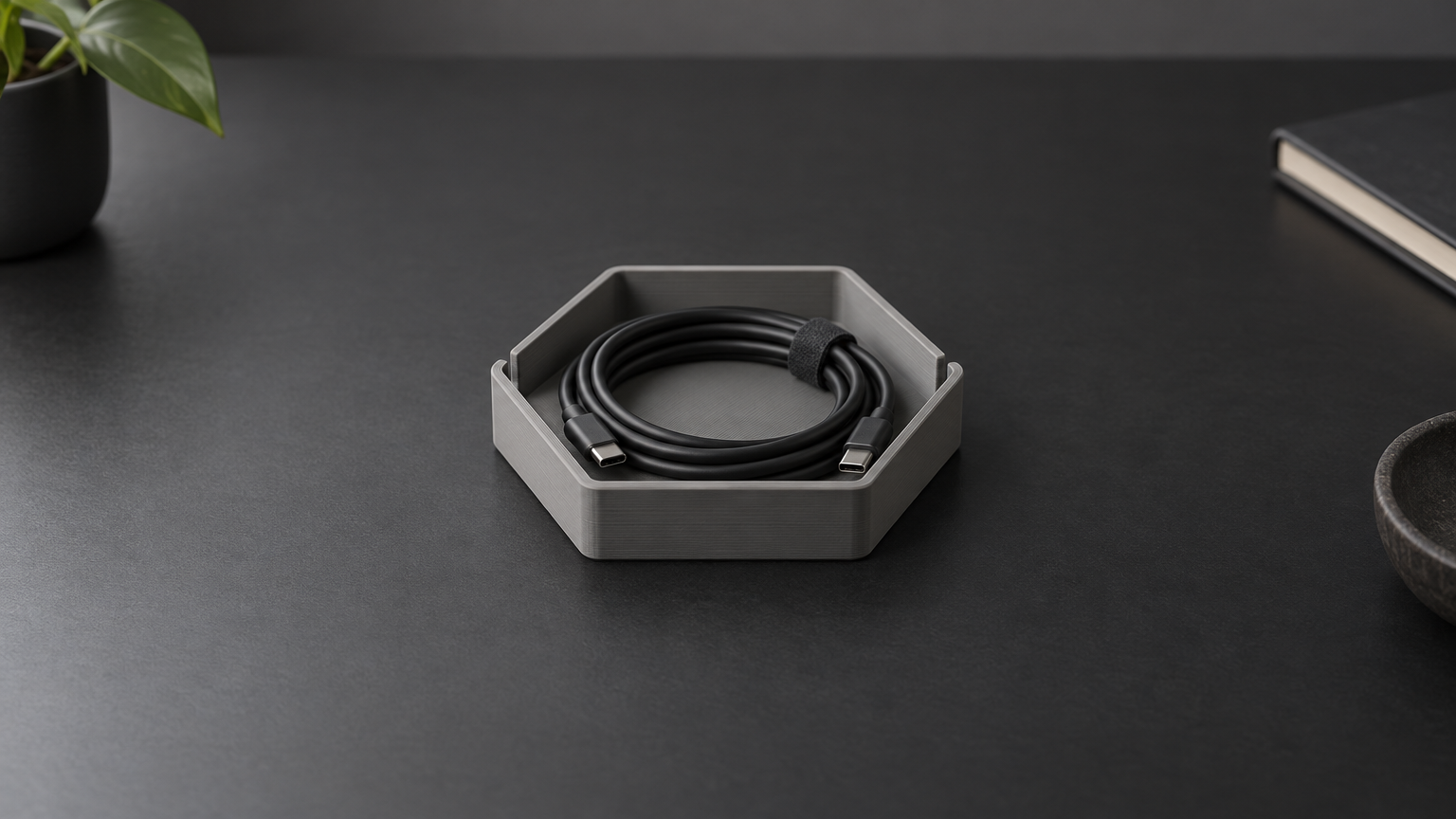 Hex Cable Tray — Print-Ready STL
