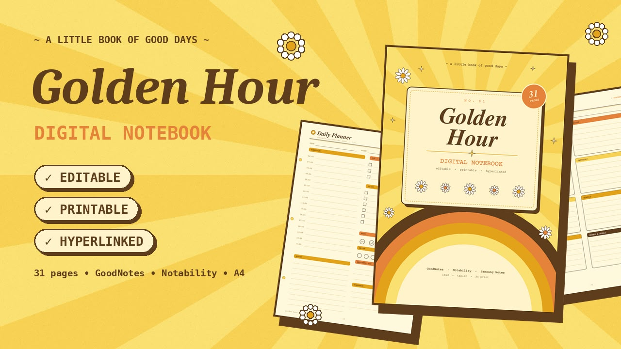 Golden Hour Digital Notebook