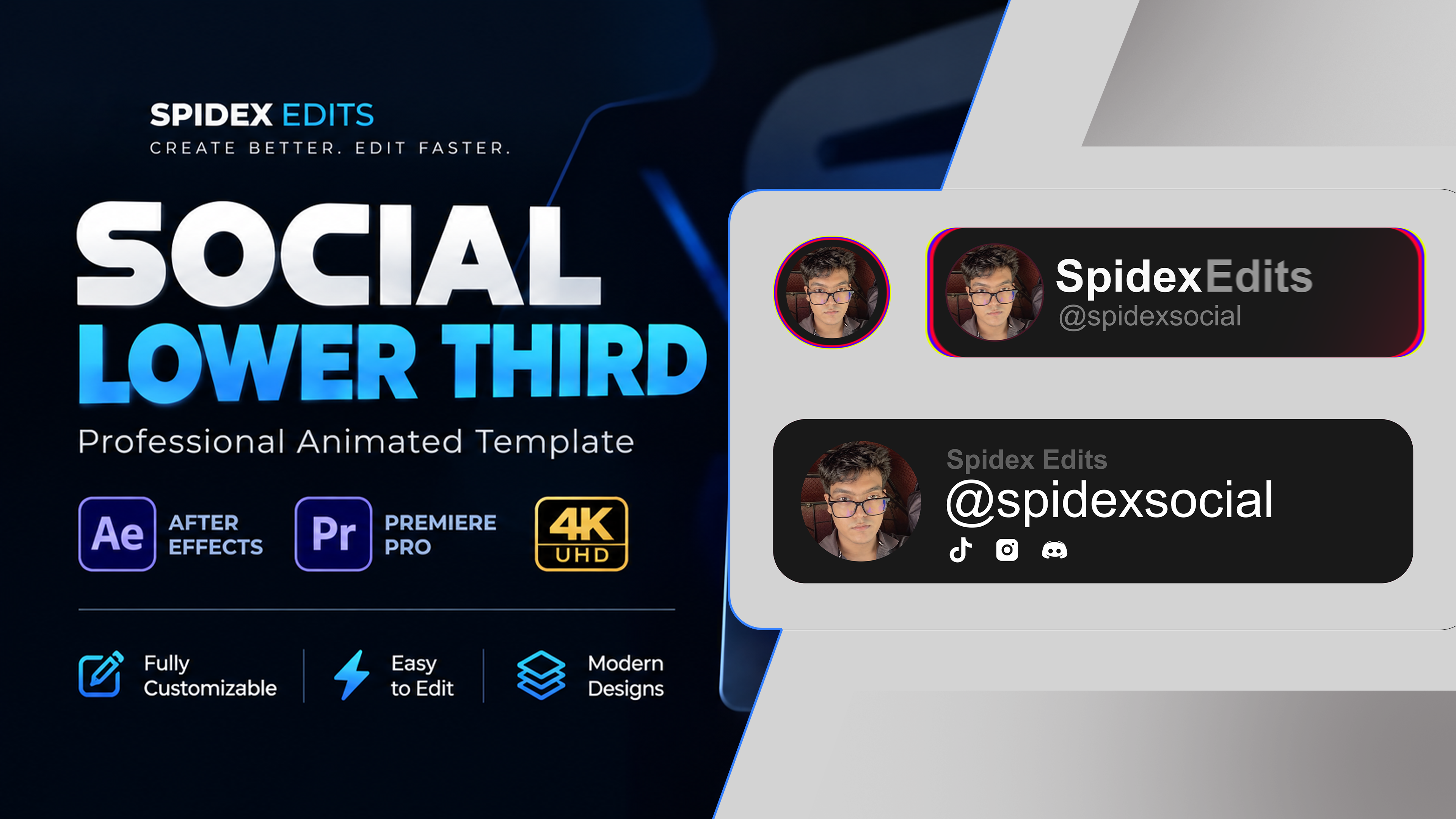 Spidex Social Lower Third