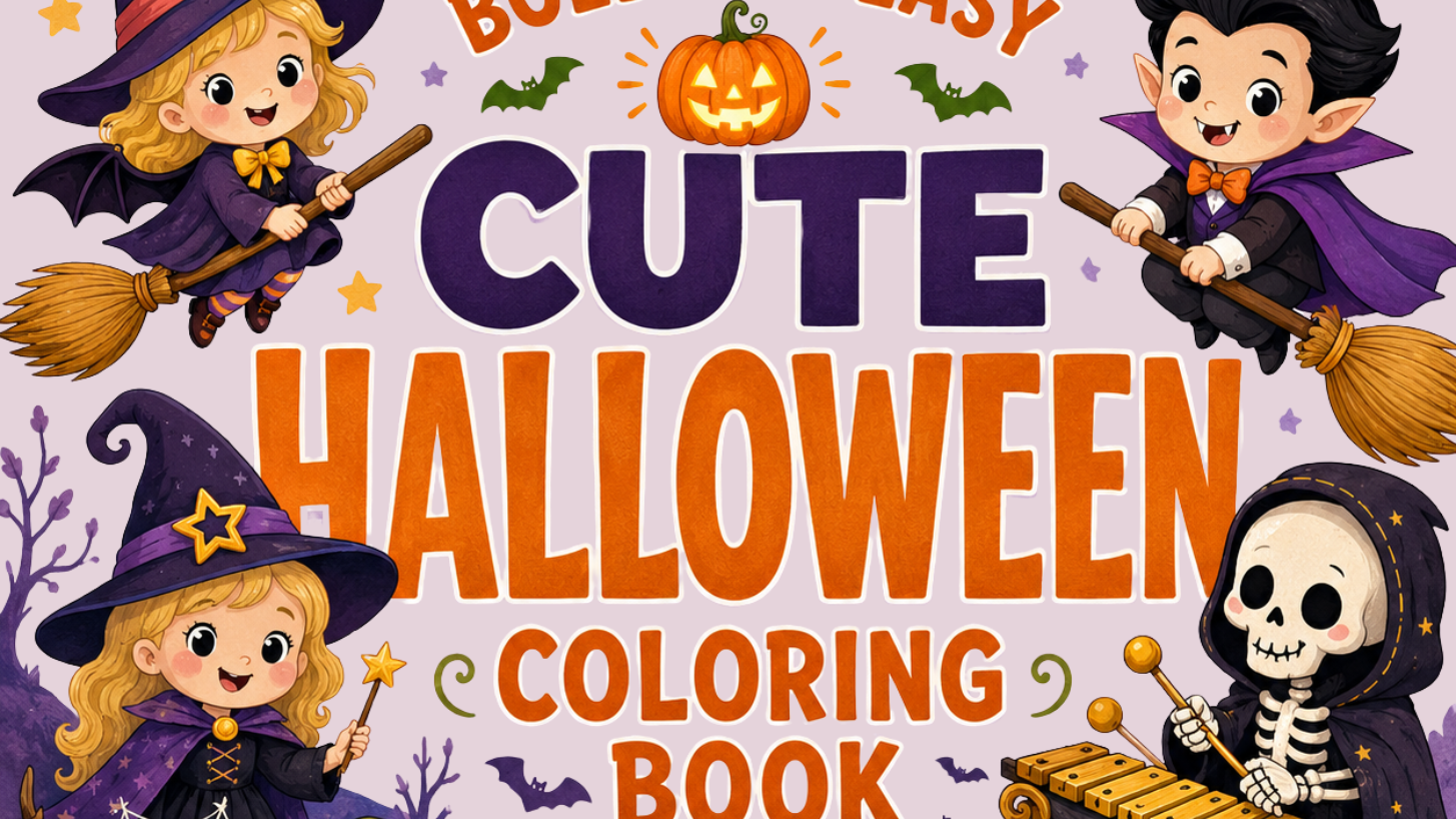Spooky Fun Halloween Coloring Book for Kids | 46 Pages + 3 Bonuses