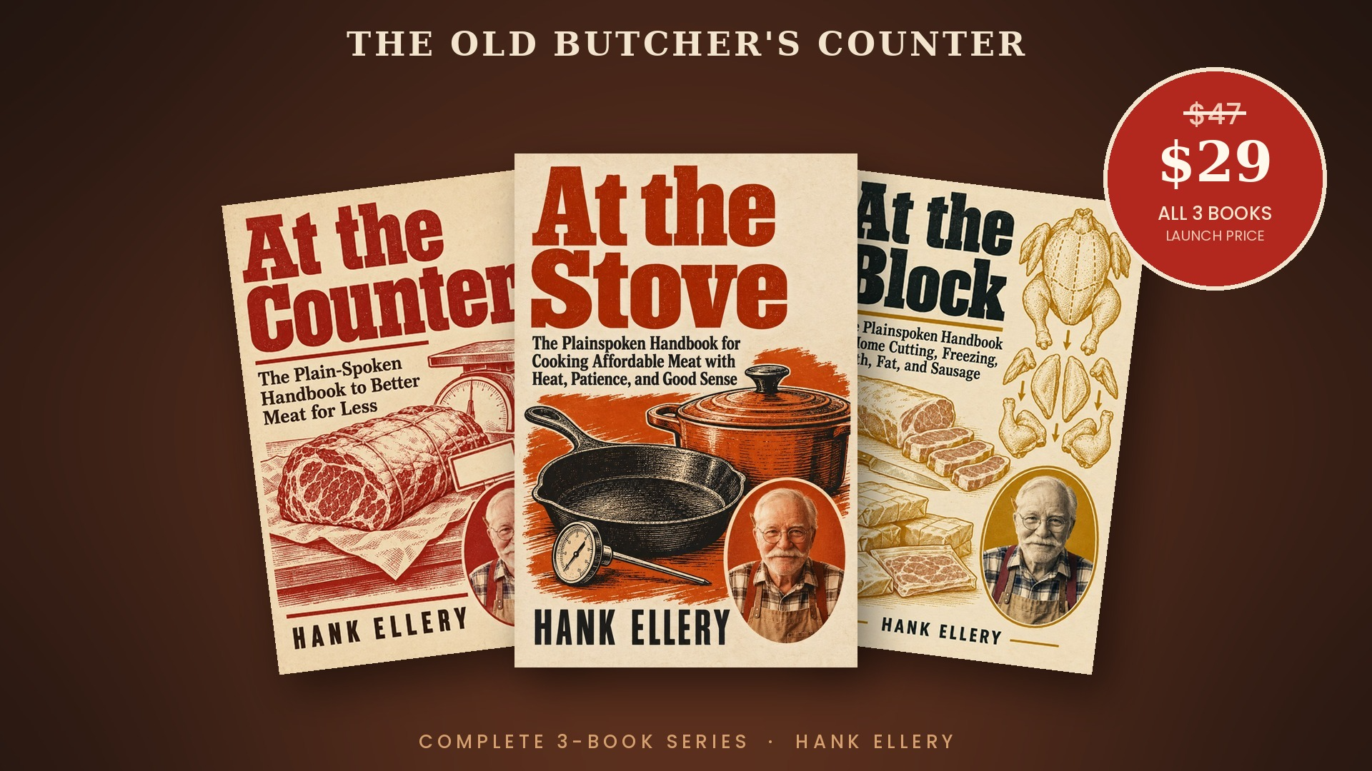 The Old Butcher's Counter by Hank Ellery | Complete 3-Book Series