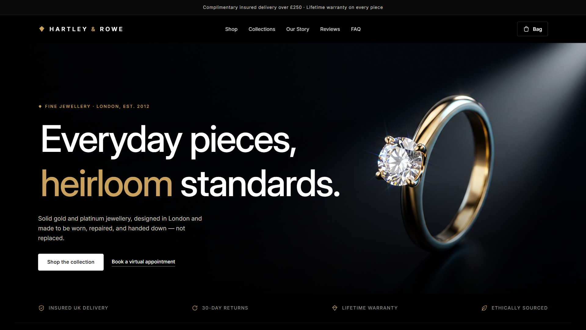Hartley & Rowe - Jewellery Store Template