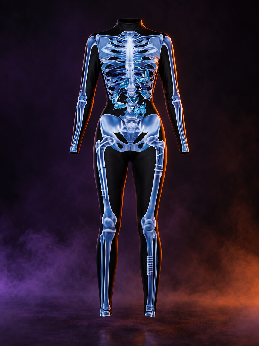 Skeleton Cosplay Jumpsuit