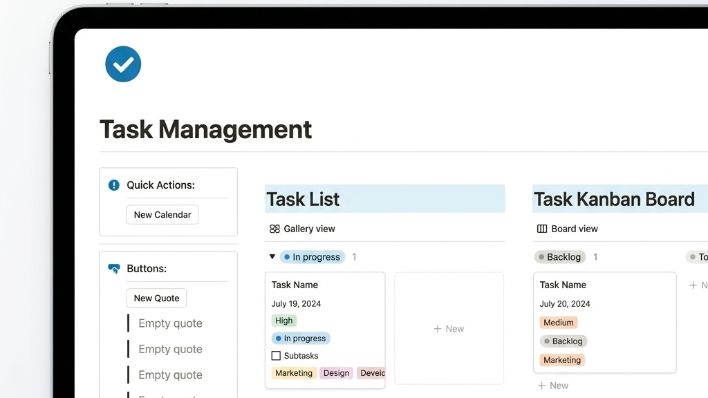 Task Management Notion Template