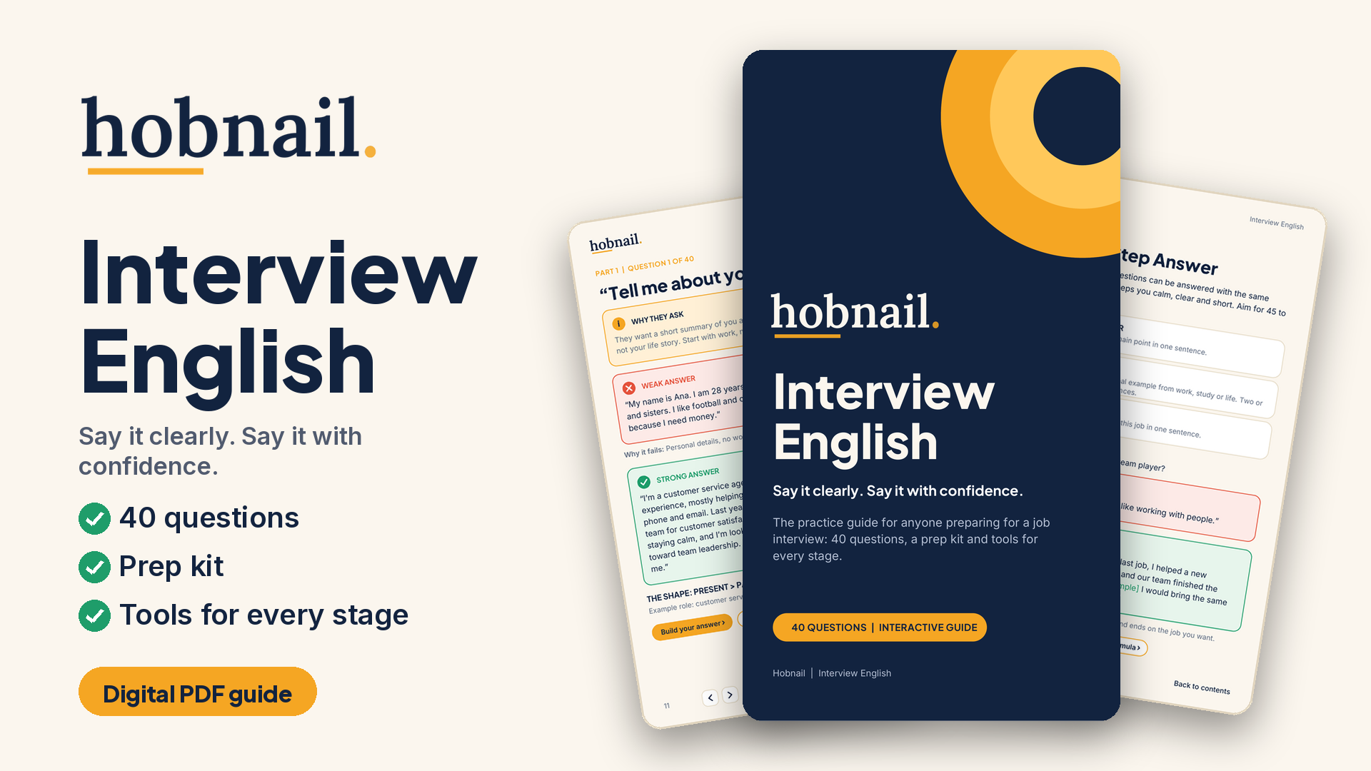 Hobnail Interview English Workbook