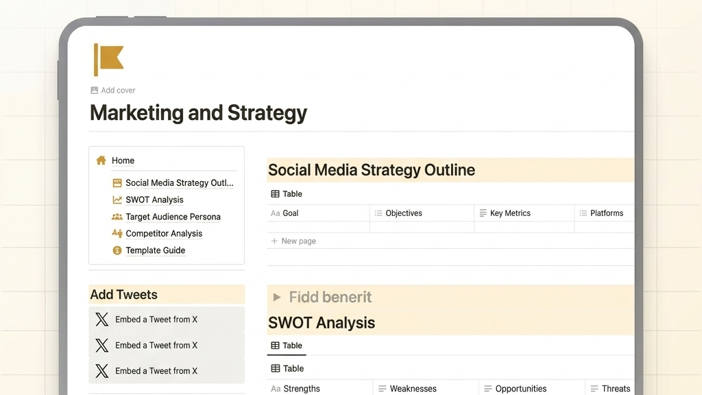 Marketing & Strategy Hub Notion Template