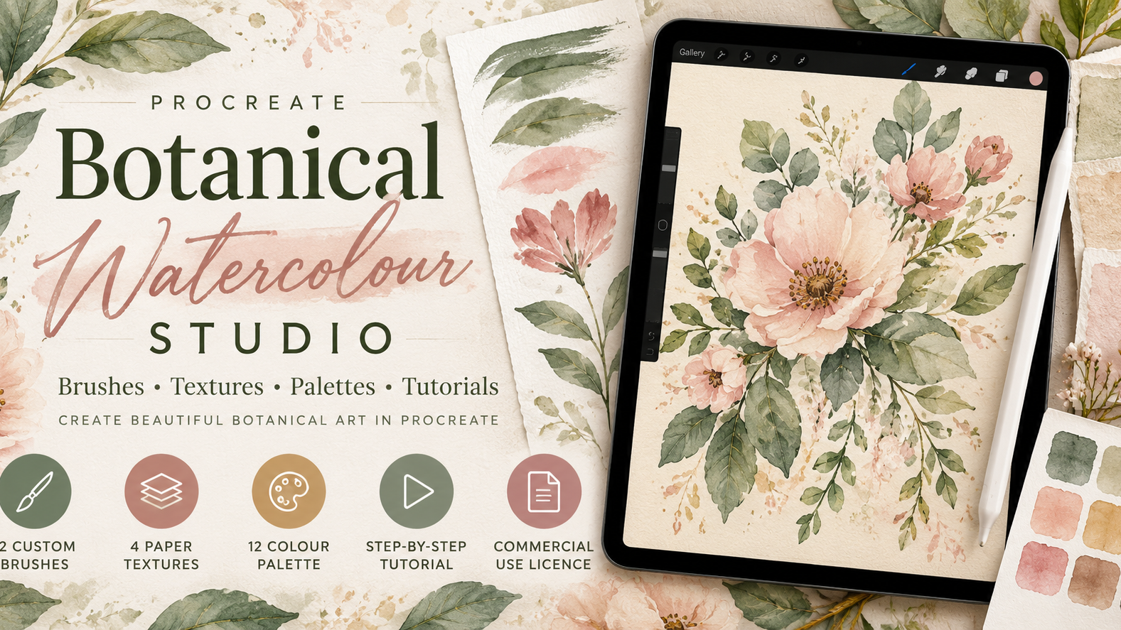Watercolour Texture Brush Set