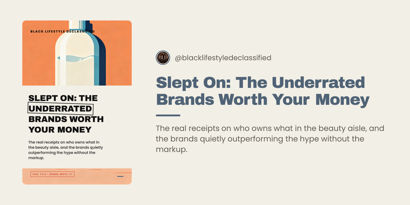 Slept On: The Underrated Brands Worth Your Money