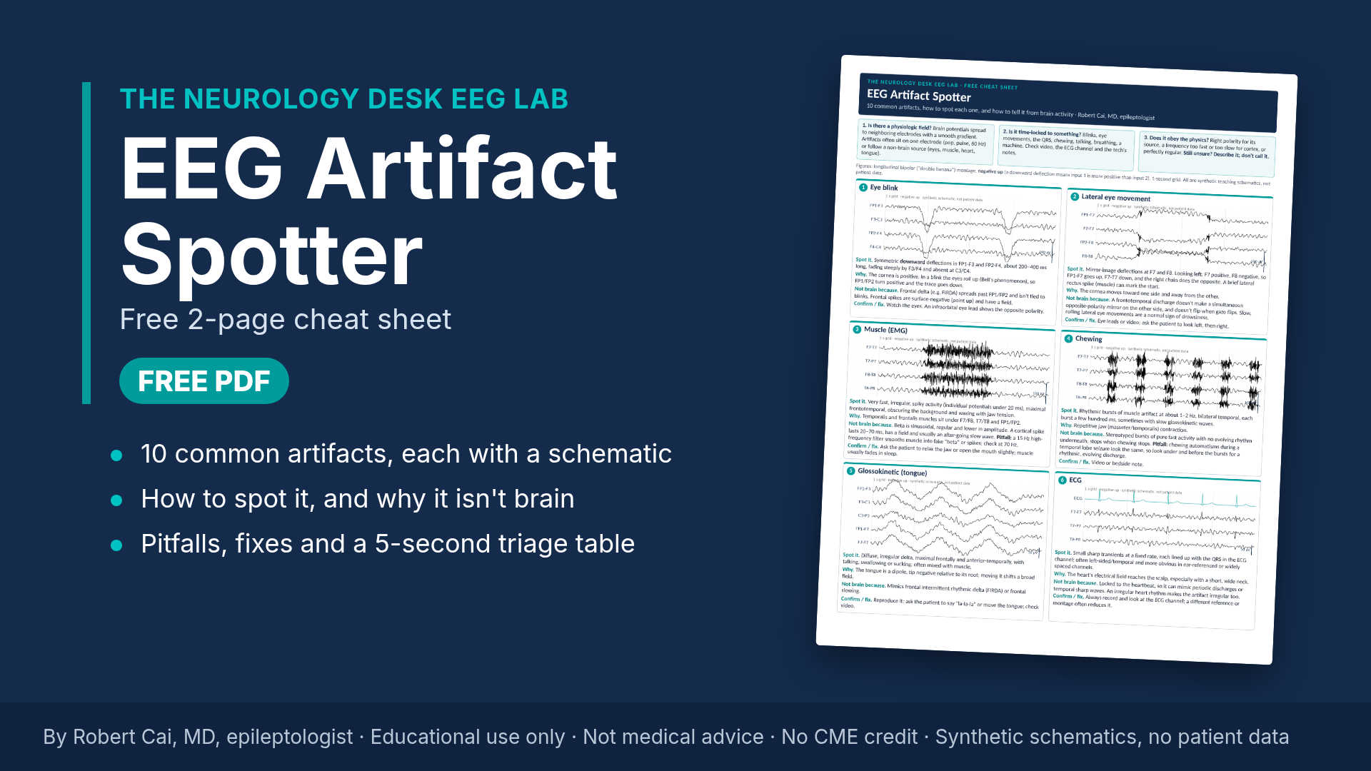 EEG Artifact Spotter: Free Cheat Sheet