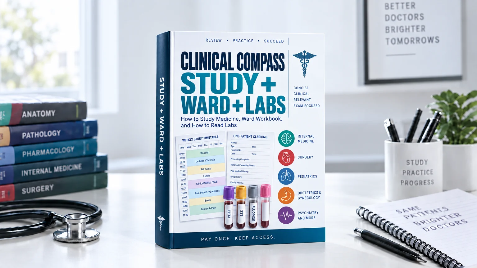How to Study Medicine + Ward Workbook + Labs