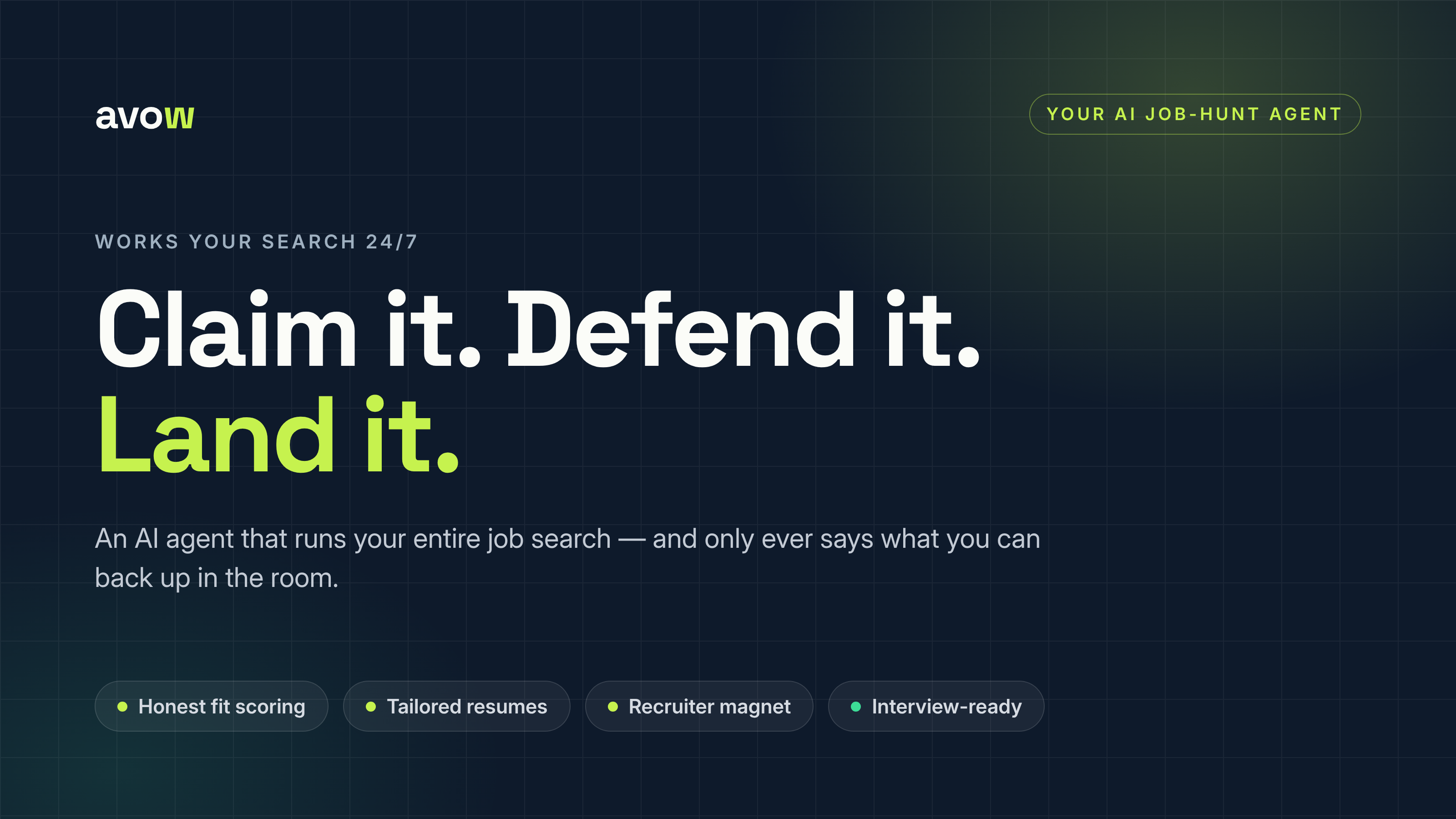 Avow — Your AI Job-Hunt Agent
