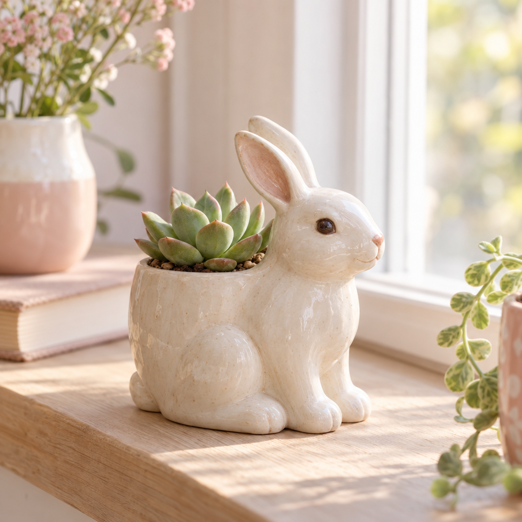 Ceramic Bunny Planter