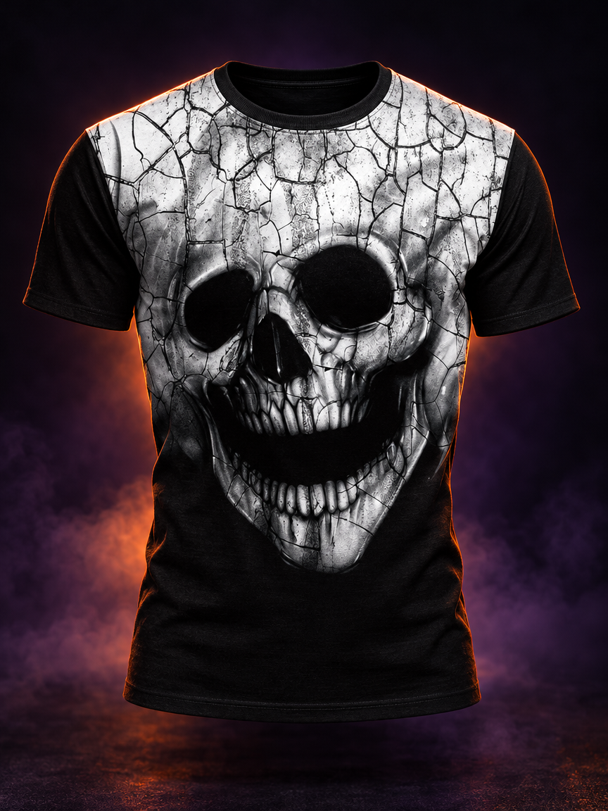 Men's 3D Skull Halloween T-Shirt