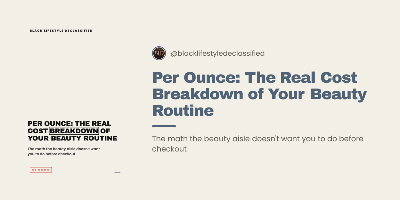 Per Ounce: The Real Cost Breakdown of Your Beauty Routine