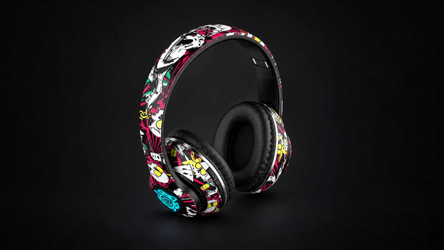 Graffiti Style Over-ear Gaming Headset