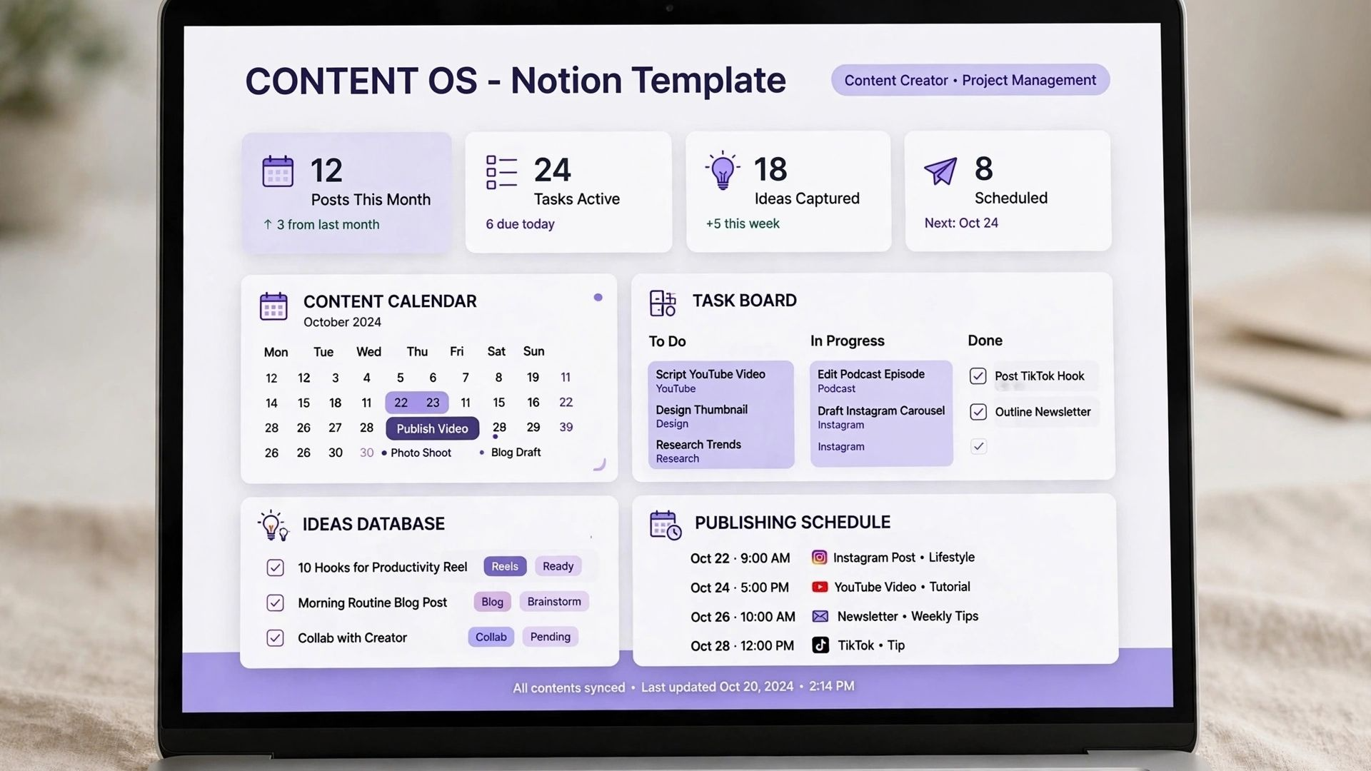 Notion Template Bundle: Student, Budget, Habit & Content Planner