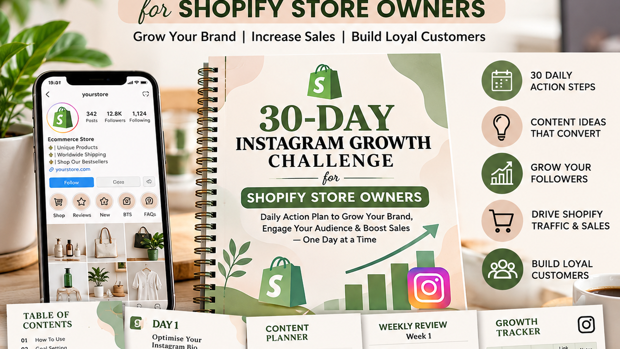 30-Day Instagram Growth Challenge for Shopify Store Owners