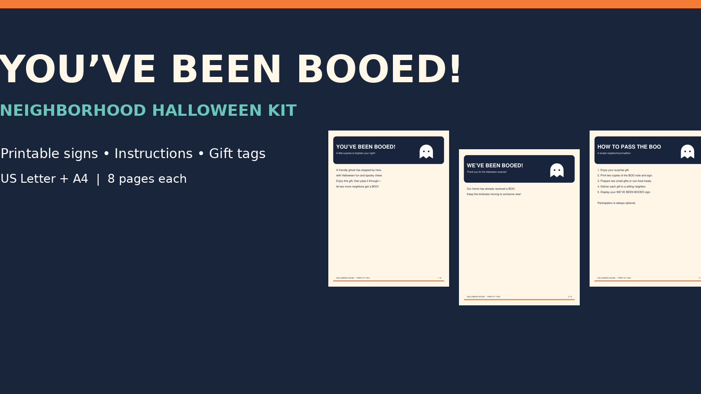 You've Been Booed — Neighborhood Halloween Kit