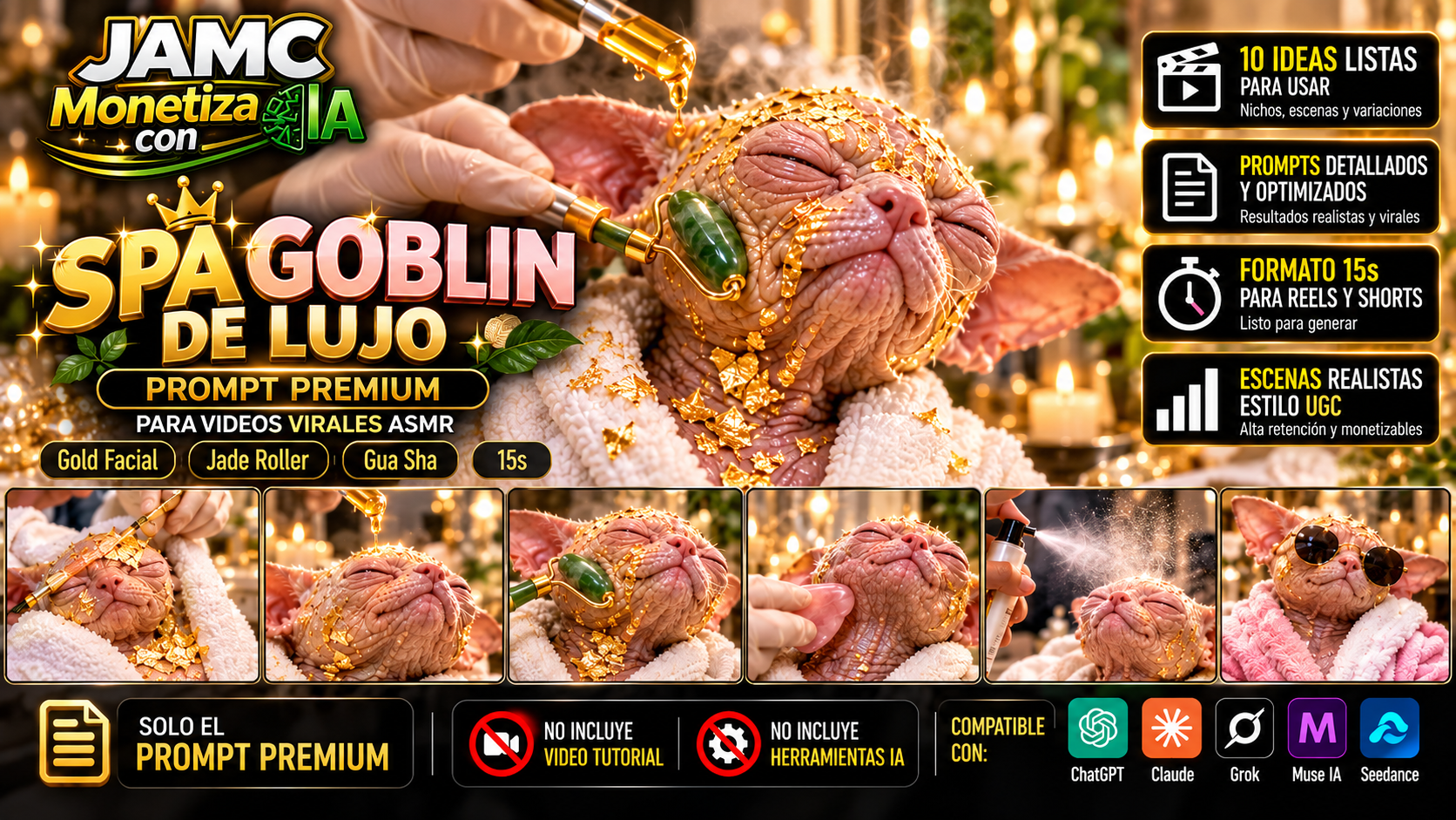 PROMPT  Spa Goblin de Lujo | Videos Virales ASMR con IA