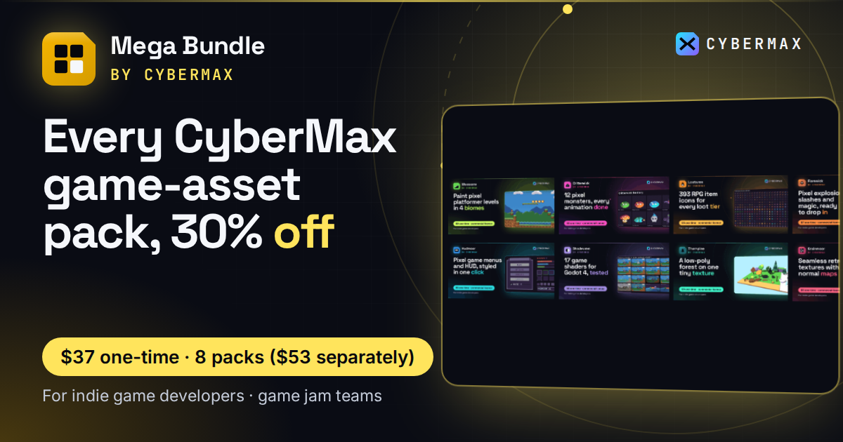 CyberMax Game Assets Mega Bundle: all 8 packs