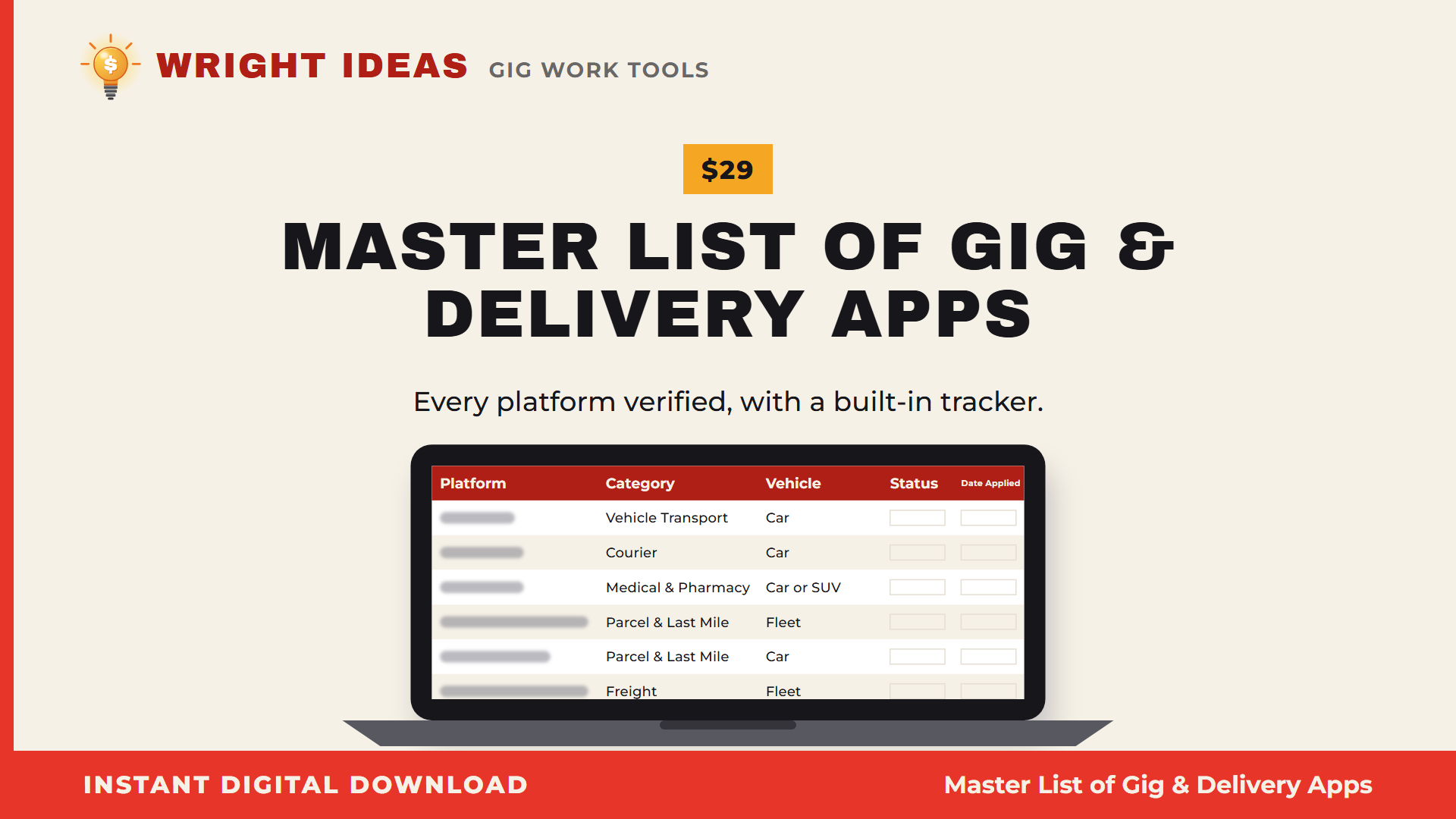 Master List of Gig & Delivery Apps (U.S.): Every Platform Verified