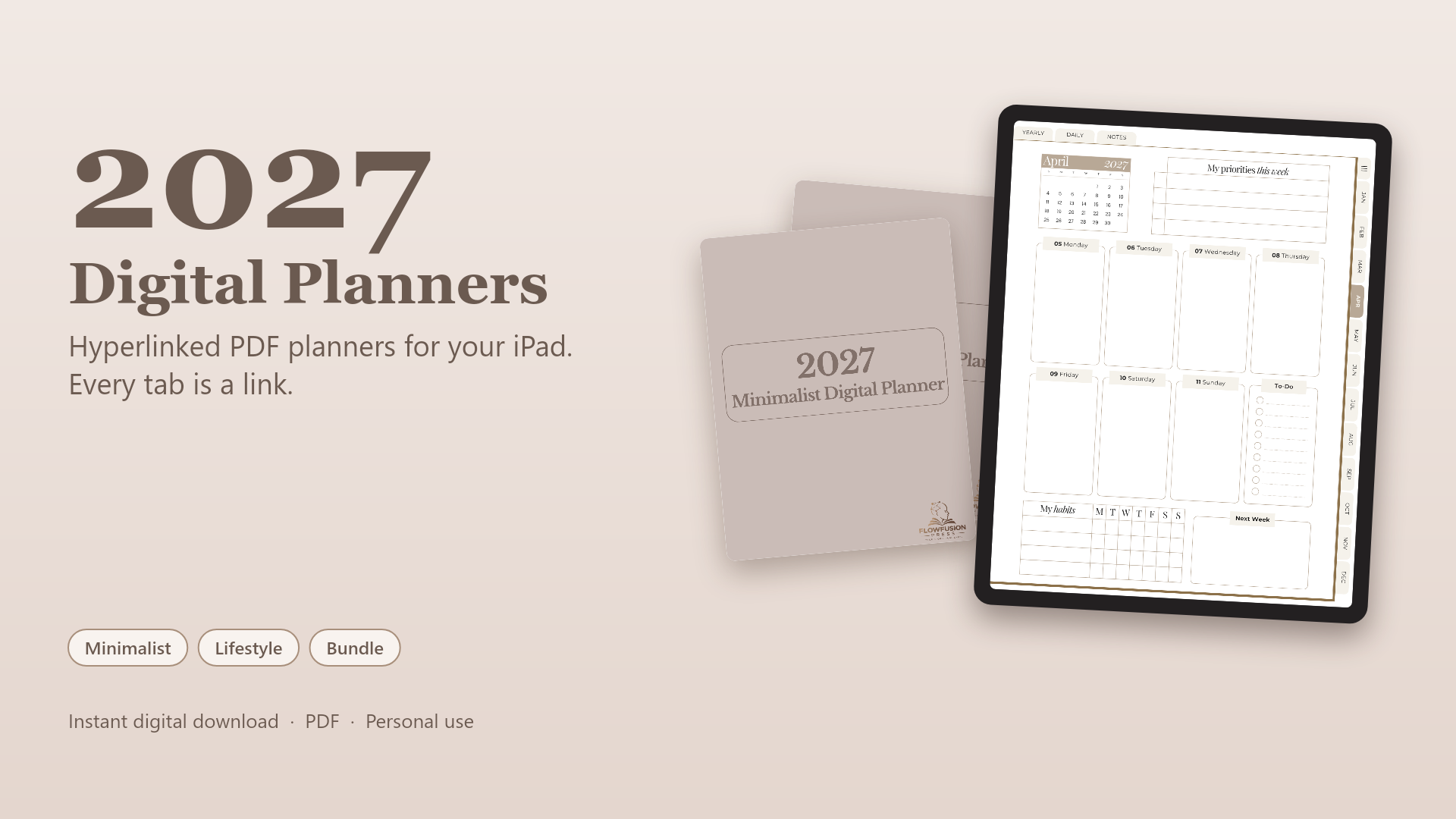 2027 Digital Planners by FlowFusion Press