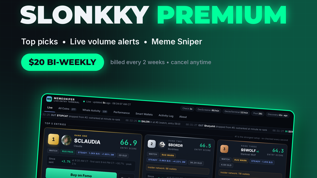Slonkky Sniper bi-weekly