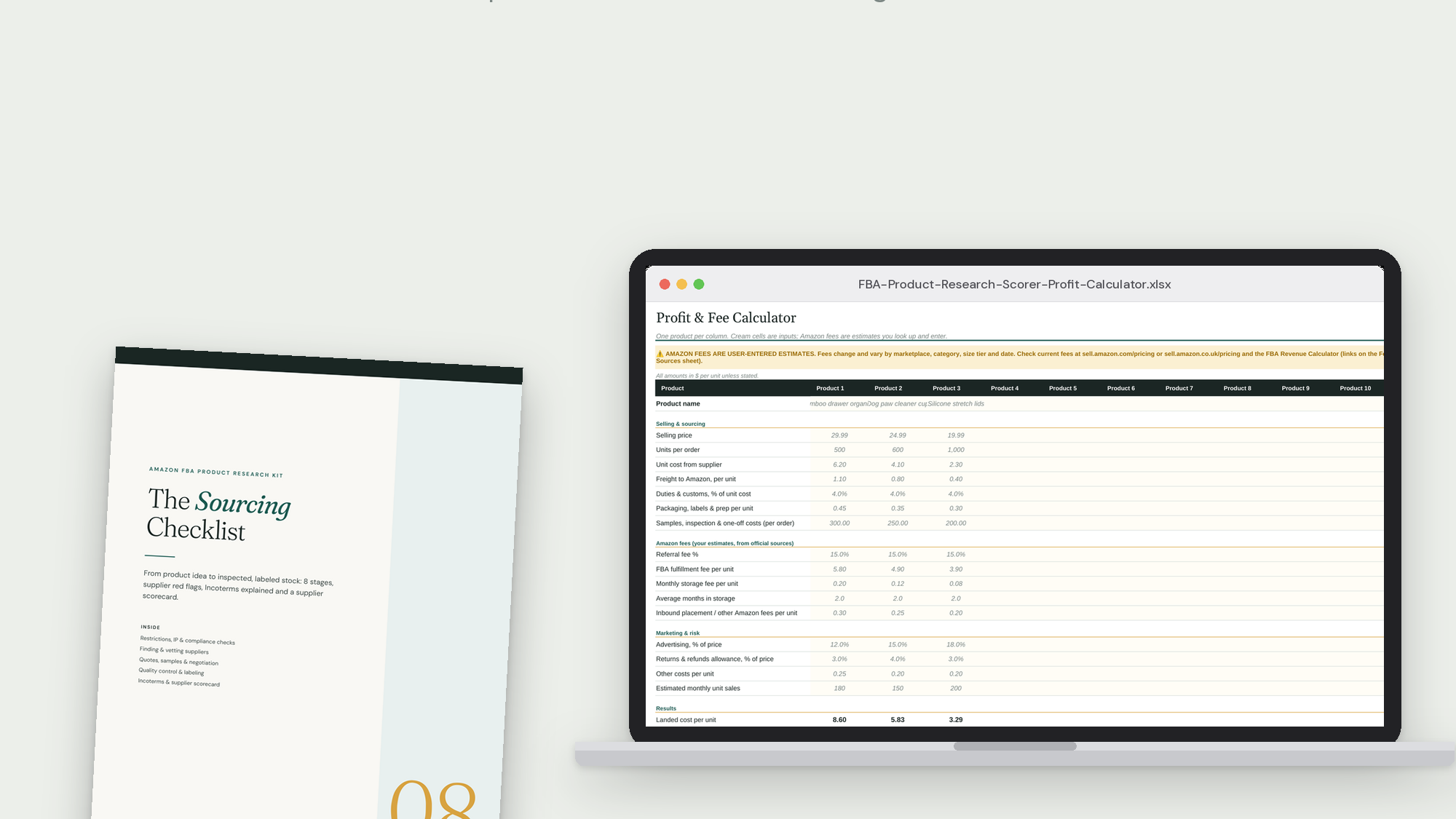 Amazon FBA Product Research Kit: Scorer, Profit Calculator & Supplier Emails