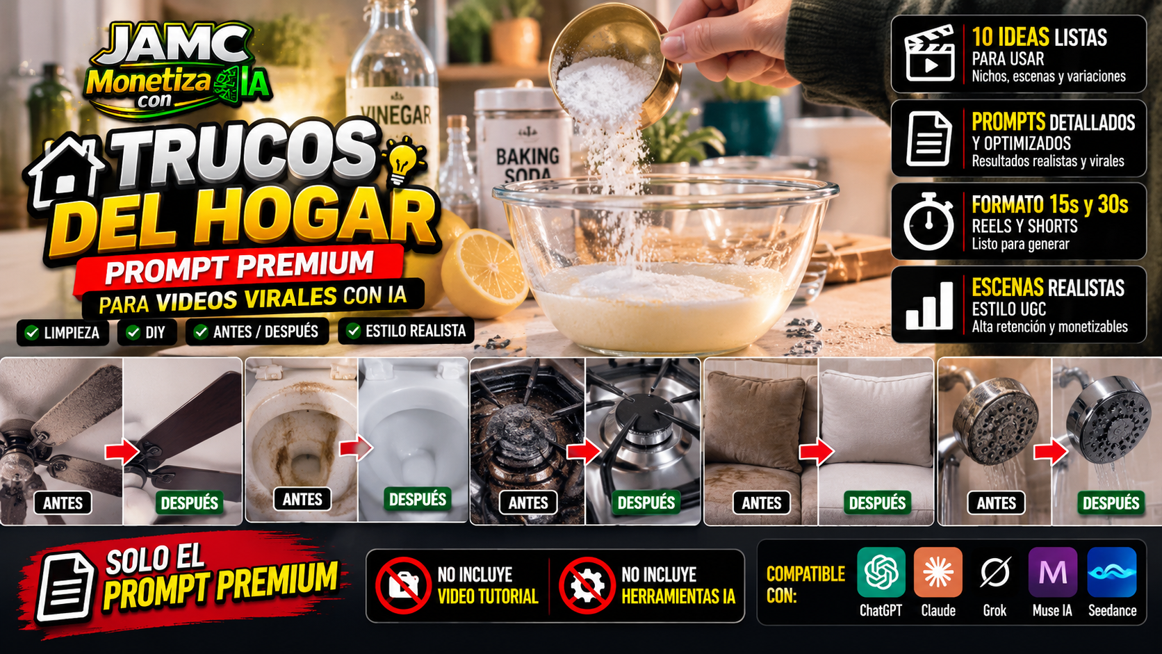 PROMPT  — Trucos del Hogar Virales | Videos de Limpieza con IA