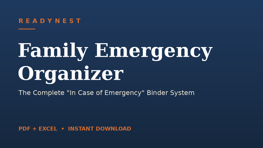Family Emergency Organizer — The Complete 'In Case of Emergency' Binder System